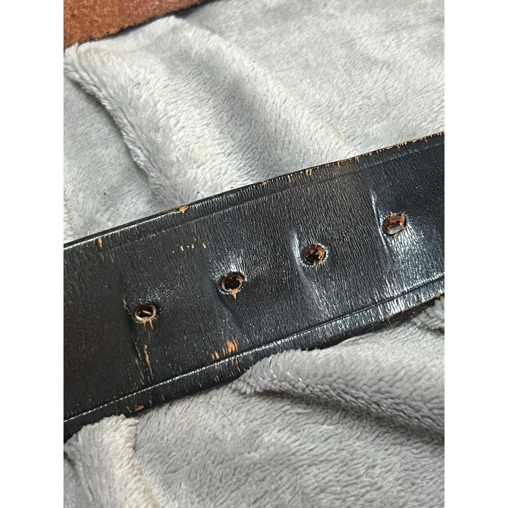 Vintage Somes Uniform Leather Duty Belt USA Black Police Security 45